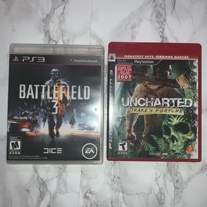 PlayStation 3  Games - Battlefield 3 and Uncharted: Drake’s Fortune
